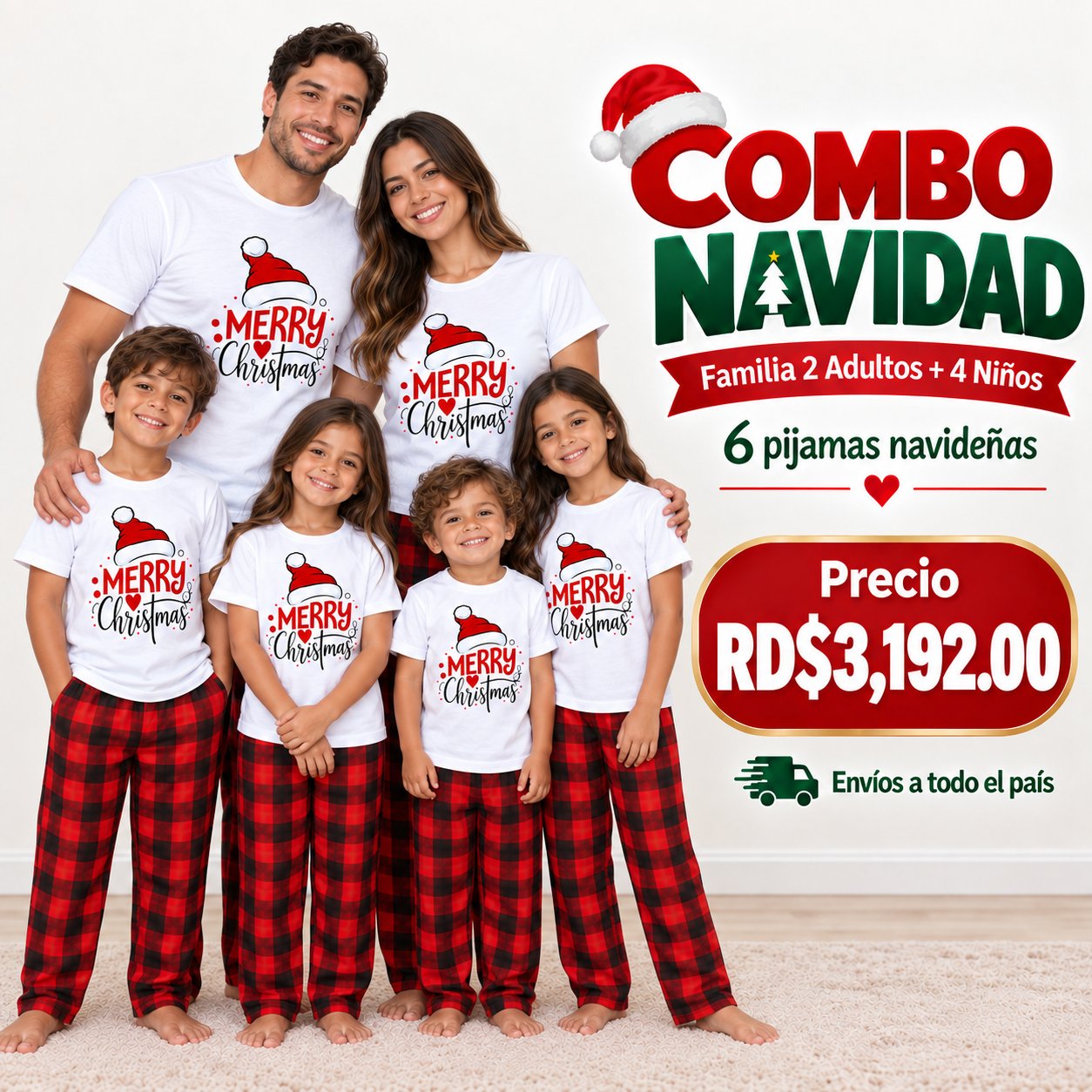 Combo Navidad – Familia 2 Adultos + 4 Niños