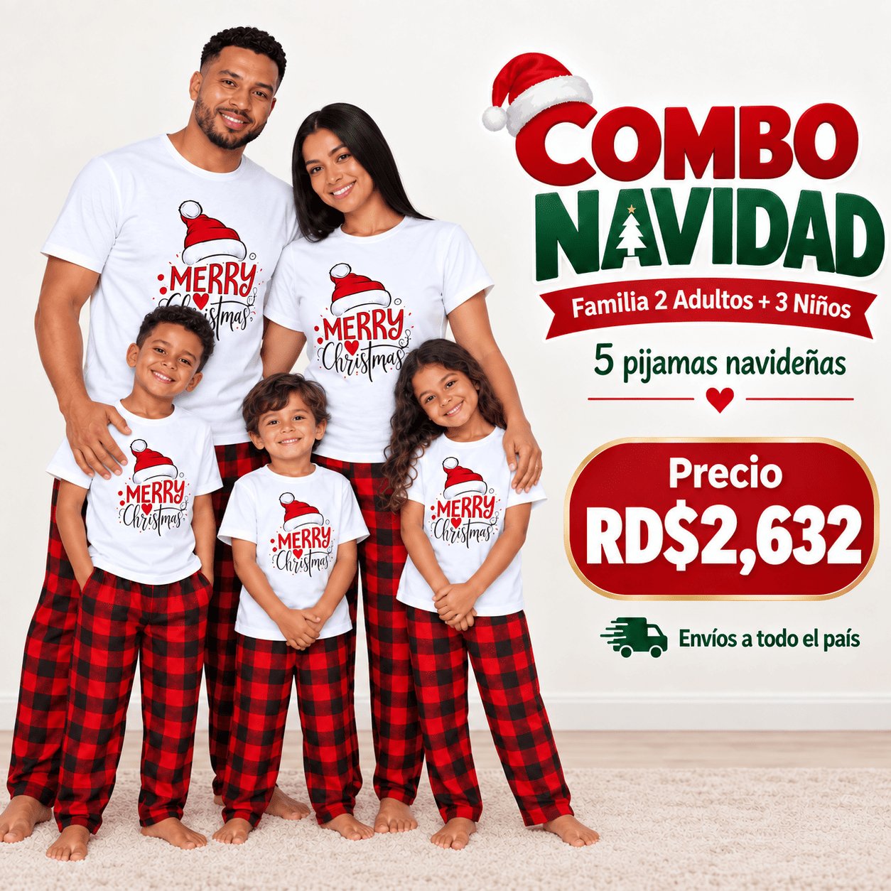Combo Navidad – Familia 2 Adultos + 3 Niños